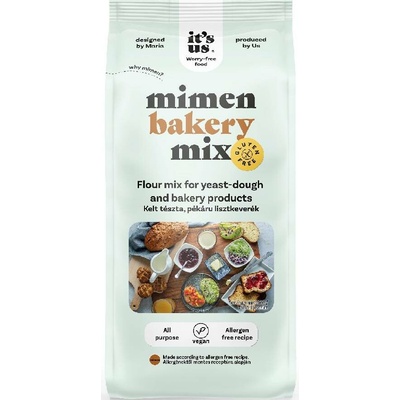Naturbit It´s us Mimen Bakery mix Bezlepková moučná směs na kynuté těsto 0,5 kg