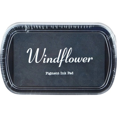 Windflower Razítkovací polštářek černá – Zboží Mobilmania
