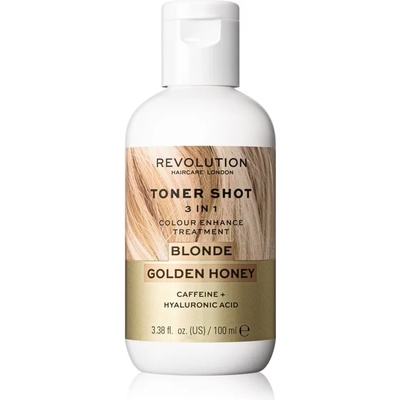 Revolution Haircare Toner Shot Blonde Golden Honey подхранваща тонираща маска 3 в 1 цвят Blonde Golden Honey 100ml
