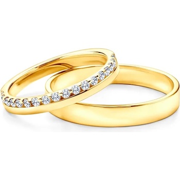 Image 1 of SAVICKI Сватбени халки Dream: злато, диаманти, плоски. 3 мм