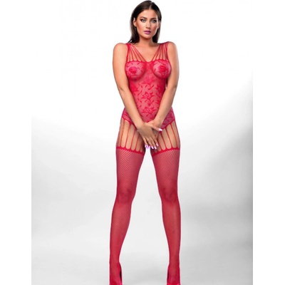 Okouzlující bodystocking Lesha červený - Anais červená