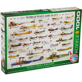 EUROGRAPHICS Пъзел Eurographics от 1000 части - Военни самолети от Първата световна война (EG60000087)