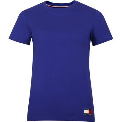 Tommy Hilfiger Dámske tričko TOMMY 85 LOUNGE-SHORT SLEEVE TEE modrá