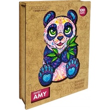 Puzzler Dřevěné Sladká panda Amy 100 dielov