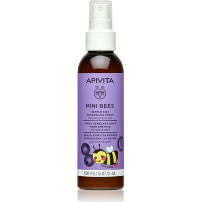 Apivita Mini Bees Gentle Kids Detangling Spray Blueberry&Honey sprej pre jednoduché rozčesávanie vlasov 150 ml