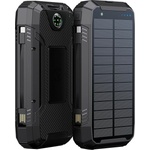 PowerNeed S20000Q Соларна външна батерия, USB, Lightning, безжично зареждане, черна (S20000Q)