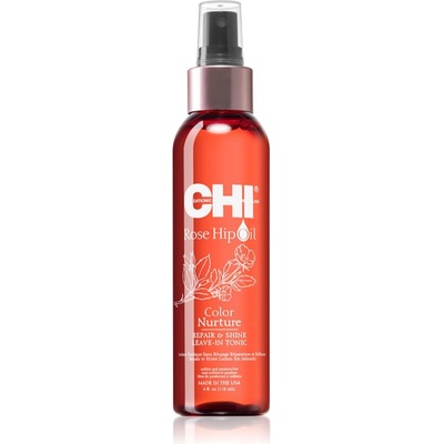 CHI Haircare Rose Hip Oil Repair and Shine Leave-in тоник за боядисана и увредена коса 118ml