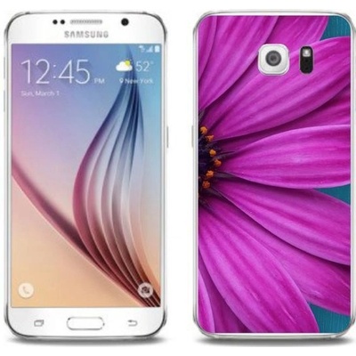 Pouzdro mmCase Gelové Samsung Galaxy S6 Edge - fialová kopretina