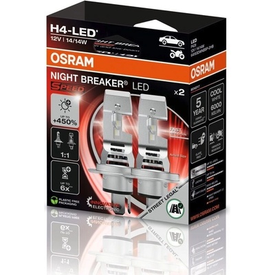 Osram Night Breaker LED SPEED H4 12V 6000K 64193DWNBSP-2HB 2ks Ecopack