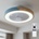 Brilagi - димируемо LED осветително тяло с вентилатор LED/38W/230V 50 cm син/дъб + дистанционно управление (BG4030)