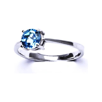 Čištín Stříbrný prsten,přírodní topaz swiss T 1250