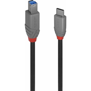 Lindy Кабел Lindy, от USB-C(m) към USB-B 3.0(m), 2m, 4.5W, черен