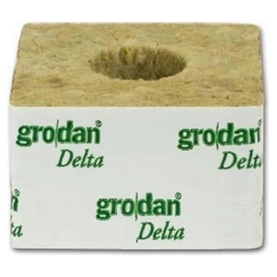 Grodan 75x75x65 mm, kocky z kamennej vlny s otvorom 42x40 mm 384 ks