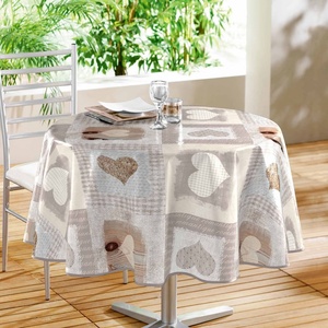 douceur d'intérieur Измиваема покривка за маса от PVC ø 160 cm Cosy Coeur - douceur d'intérieur (1710595)