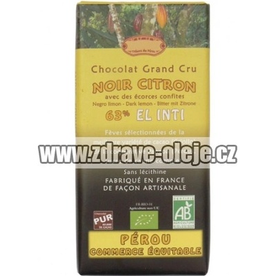 Salute Livi Hořká s citronem Bio 63% 100 g