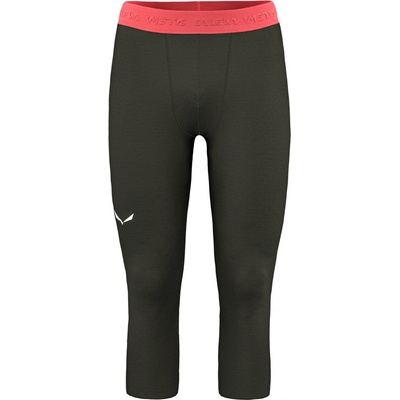 Salewa Cristallo Warm Amr 3/4 Tights zelená/červená