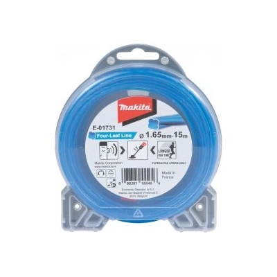Makita Найлонова струна makita 1, 65 мм, синя, 15 м, специална за безжични машини e-01731 (e-01731)