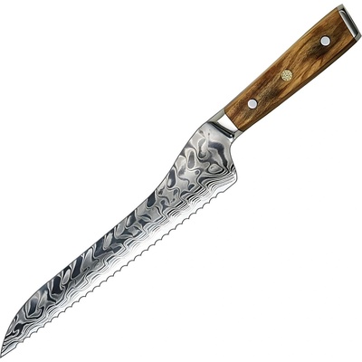 HARAHU Дамаски кухненски нож YU-37488 - Bread / Кафяв KP37488