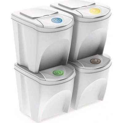 Sortibox Kôš na triedený odpad 4 x 25 l popolavo šedý
