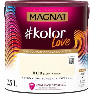 Magnat latexová barva na zeď 2,5 l světlá vanilka matná
