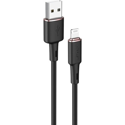 ACEFAST Кабел за зареждане Acefast MFI от USB към Lightning, 1.2m, 2.4А, Черен (C2-02-A-L black)