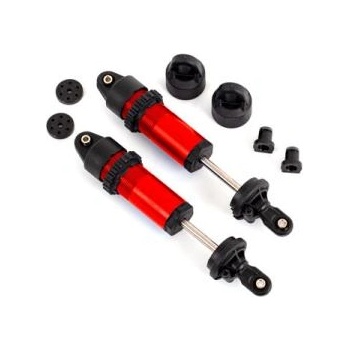 Traxxas амортисьор къс GT-Maxx алуминиев червено анодизиран (2)