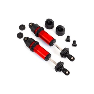Traxxas амортисьор къс GT-Maxx алуминиев червено анодизиран (2)