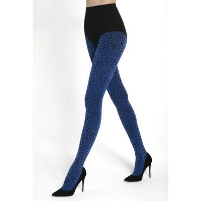 Sassi 07 vzorované Modro-černá-Blue černá