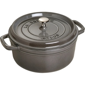 Staub Тенджера за готвене 22 cm, 2, 6 l, графитено сив, чугун, Staub (ST1102218)