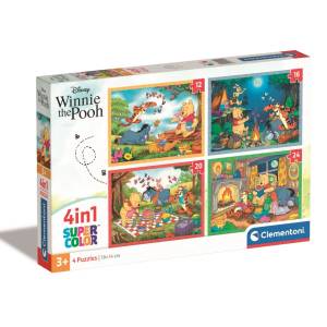 Clementoni - Пъзел 4 в 1 Winnie The Pooh 21514