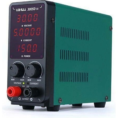 Laboratorní zdroj YIHUA 3005D-III, 30V/5A, spínaný, se zobrazením výkonu