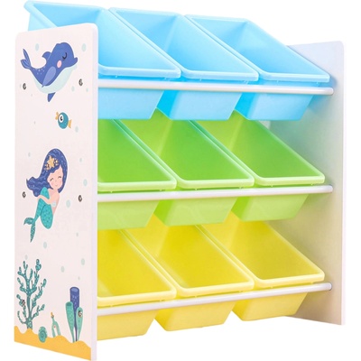 Етажерка с 9 кутии за играчки и книжки Ginger Home - Русалка (JWTR-3183)