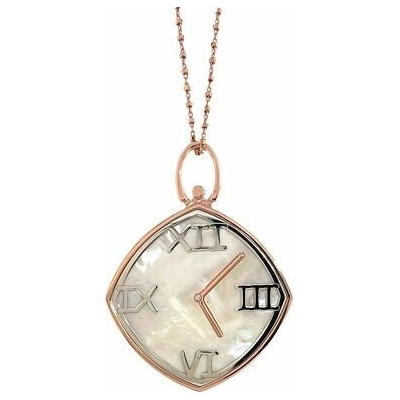 InfinitySilver Strieborný pozlátený náhrdelník s perleťou hodiny 4758116E90