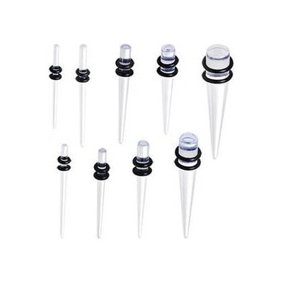 Šperky4U akrylátový roztahovák do ucha průhledný EP1009-25