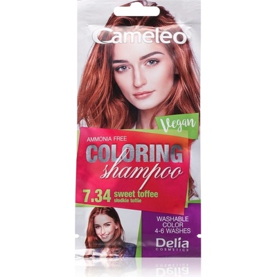 Delia Cosmetics Cameleo Coloring Shampoo tónovací šampon na vlasy odstín 7.34 Sweet Toffee 40 ml
