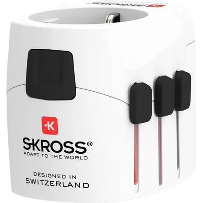 SKROSS Адаптер SKROSS PRO Light, 2 x USB-A, World, Бял (SKROSS-1302470)