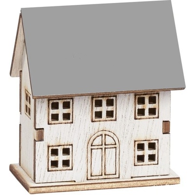 HobbyFun Dřevěný domeček 5,8 × 6,5 × 3,3 cm