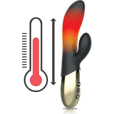 IBIZA Heating Rabbit Vibrator Black