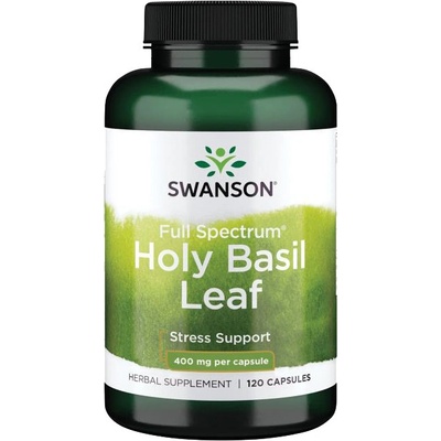 Swanson Holy Basil Leaf Bazalka 400 mg 120 kapslí