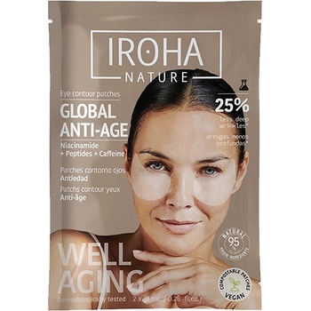 Iroha Nature Пачове за очи с ниацинамид и пептиди, 1 чифт