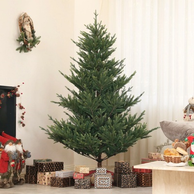 HOMCOM Umělý vánoční stromek 180 cm smrk zelený