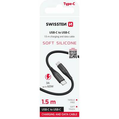 Swissten 71532010 USB-C/USB-C 60W, 1,5m, černý