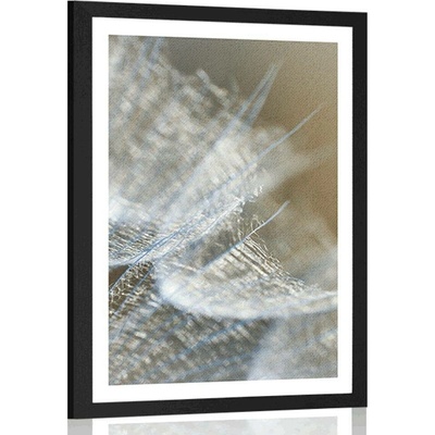 Plakát s paspartou makro pampeliška na pozadí - 40x60 black