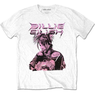 Billie Eilish Purple Illustration White M Риза (<![CDATA[BILLIETS42MW02]]>)