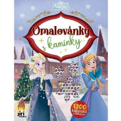 Ledové královstí Vánoce Omalovánky s kamínky