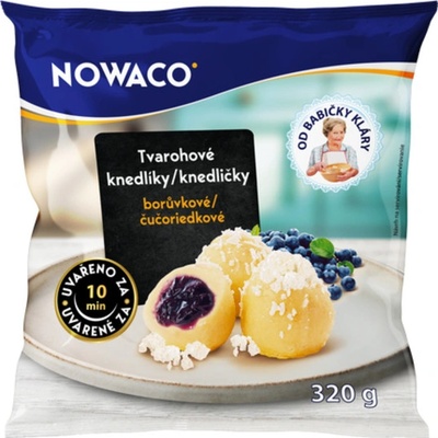Nowaco Tvarohové knedlíky borůvkové Nowaco 320 g