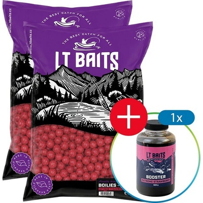 10kg Boilies LT Baits Extreme Strawberry - Jahoda 20mm + Booster Zdarma
