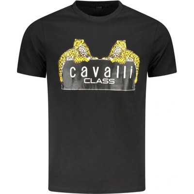 Cavalli class Тениска с къс ръкав за мъже cavalli class, Размер m, Цвят Черен (txt60njd060_ne05051)