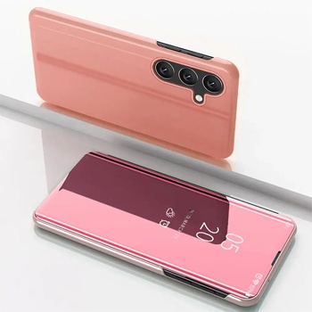 HQWear Калъф Clear View за Samsung Galaxy S24 FE Cover с флип - розов (5907769368509)