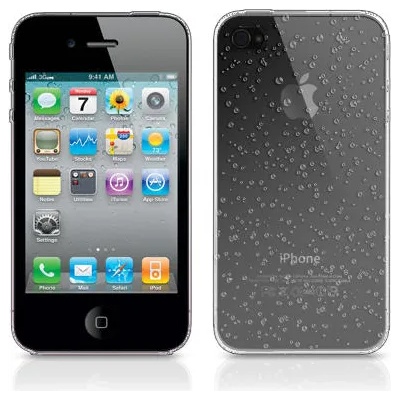 Apple iPhone 4S/4 3D Rain Твърд Калъф Бял + Протектор